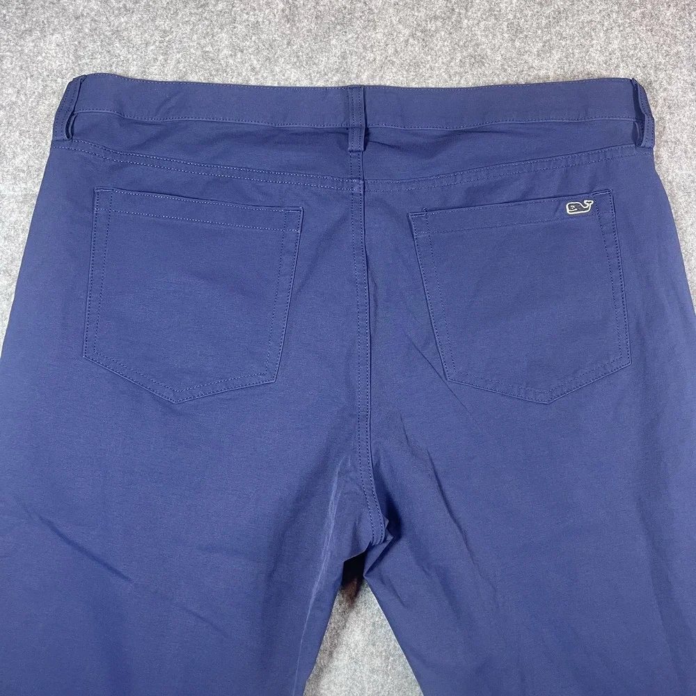 Vineyard Vines Performance Golf Stretch Comfort Blue Pants Mens 36x30 5-Pocket